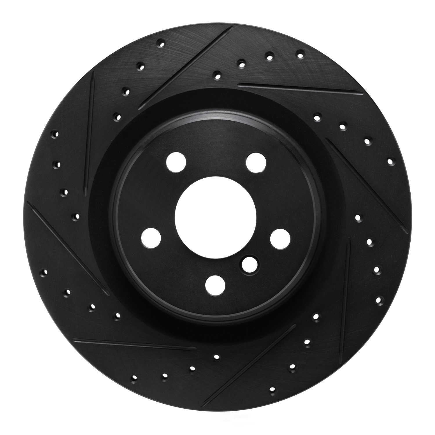 Dynamic Friction Company 633-31176L DFC Brake Rotor - Drilled And Slotted - Black