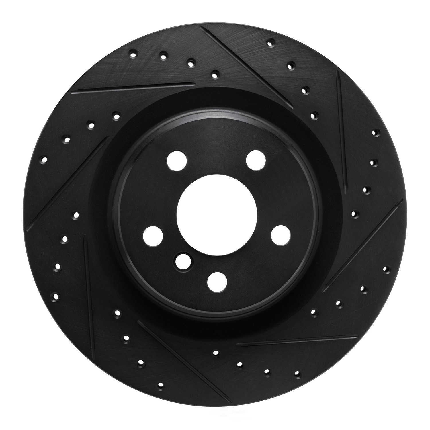 Dynamic Friction Company 633-31176R DFC Brake Rotor - Drilled And Slotted - Black