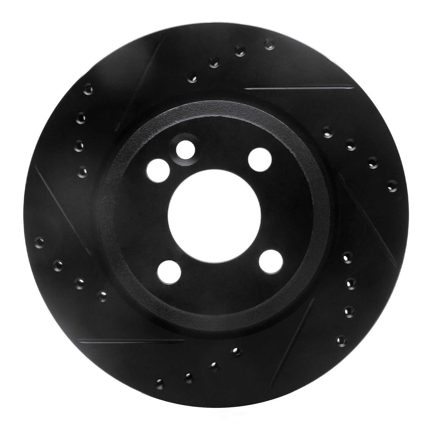 Dynamic Friction Company 633-32004L DFC Brake Rotor - Drilled And Slotted - Black