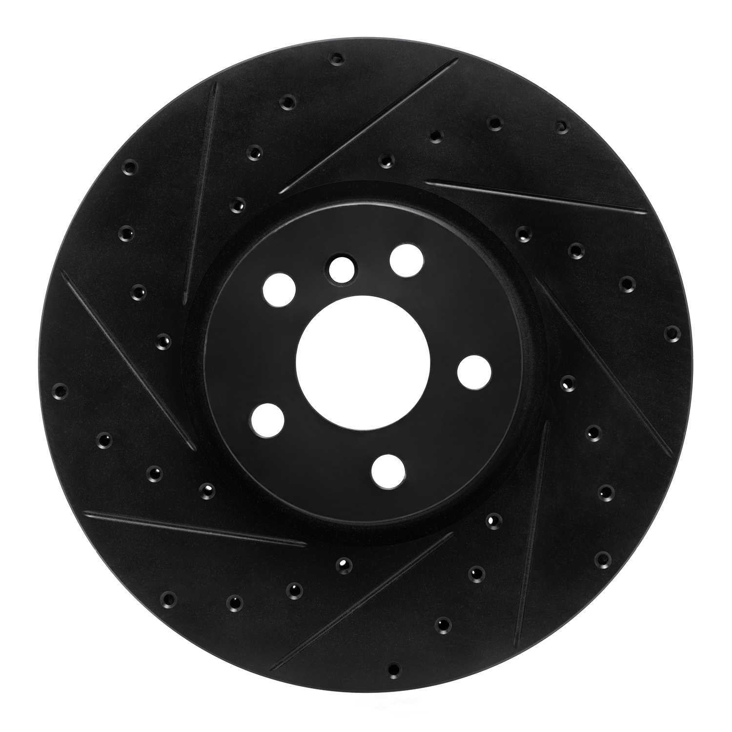 Dynamic Friction Company 633-32020L DFC Brake Rotor - Drilled And Slotted - Black