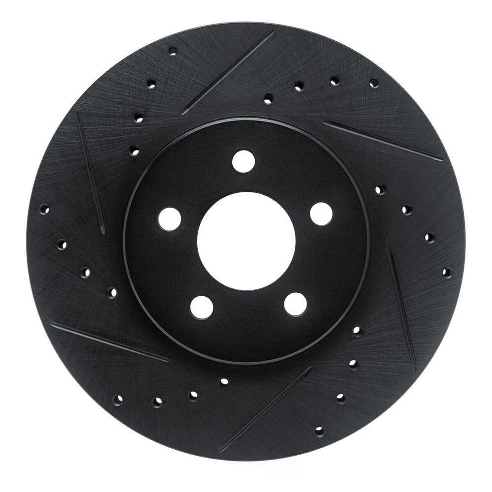 Dynamic Friction Company 633-39004L DFC Brake Rotor - Drilled And Slotted - Black