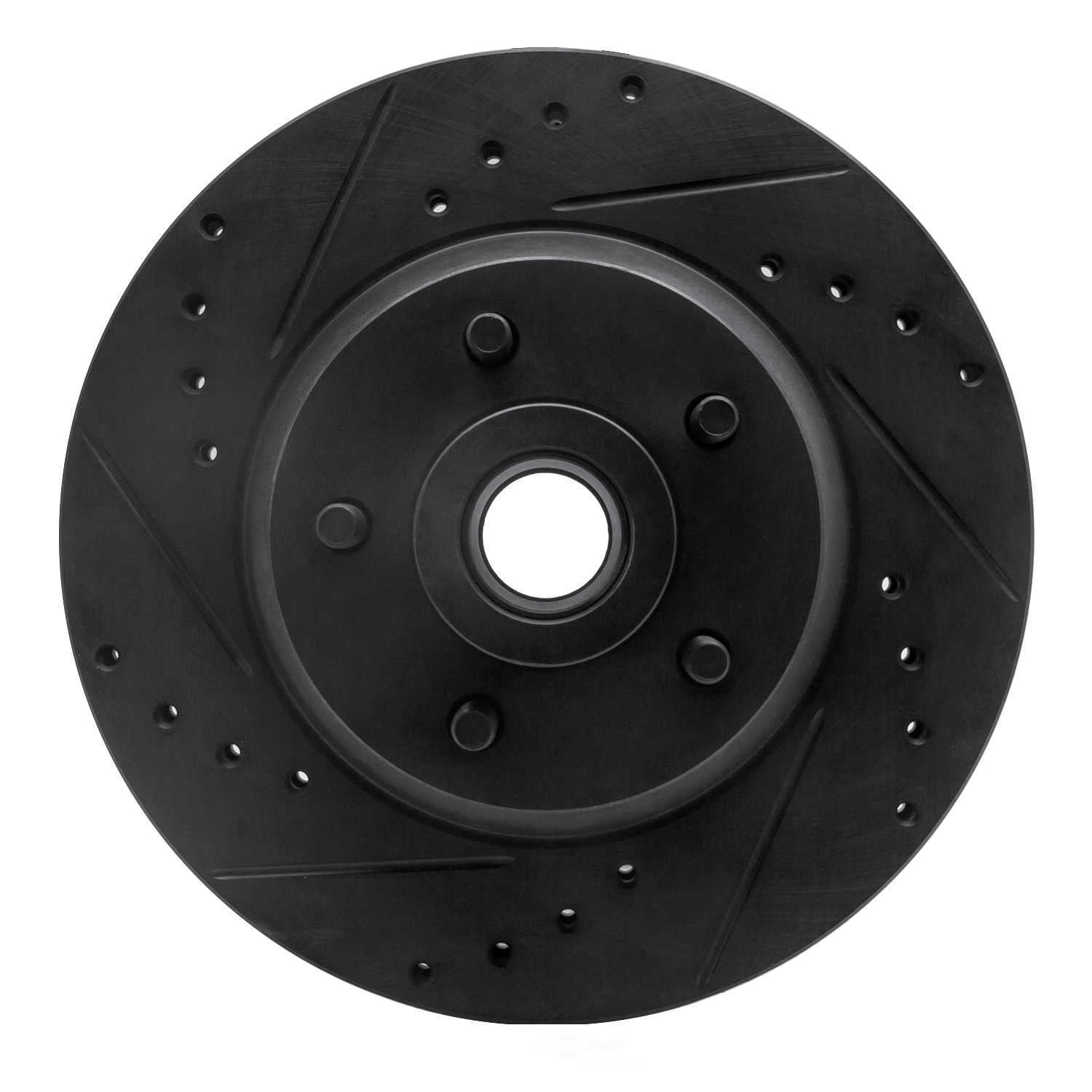 Dynamic Friction Company 633-39026L DFC Brake Rotor - Drilled And Slotted - Black