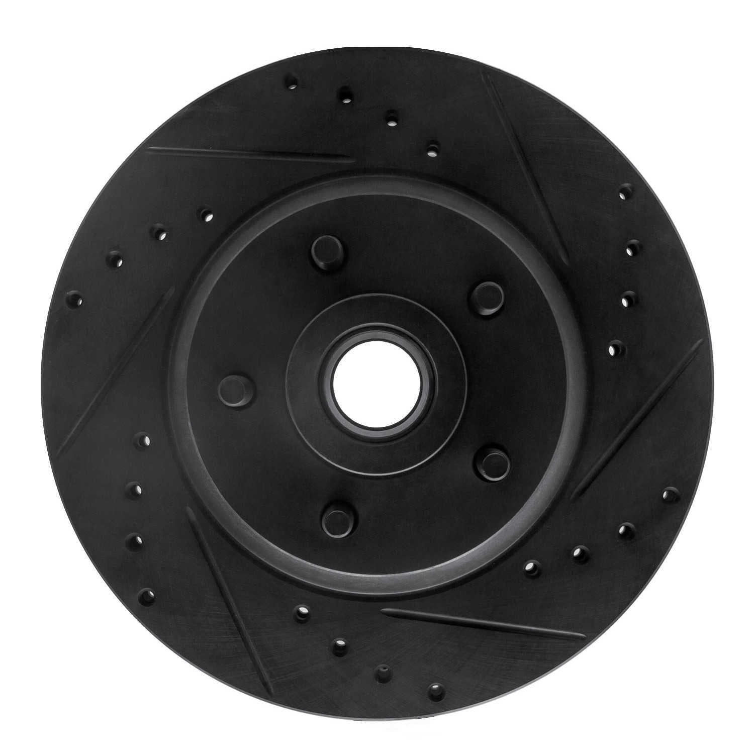 Dynamic Friction Company 633-39026R DFC Brake Rotor - Drilled And Slotted - Black