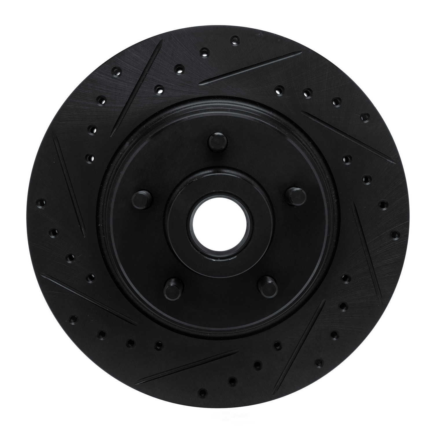 Dynamic Friction Company 633-39027L DFC Brake Rotor - Drilled And Slotted - Black