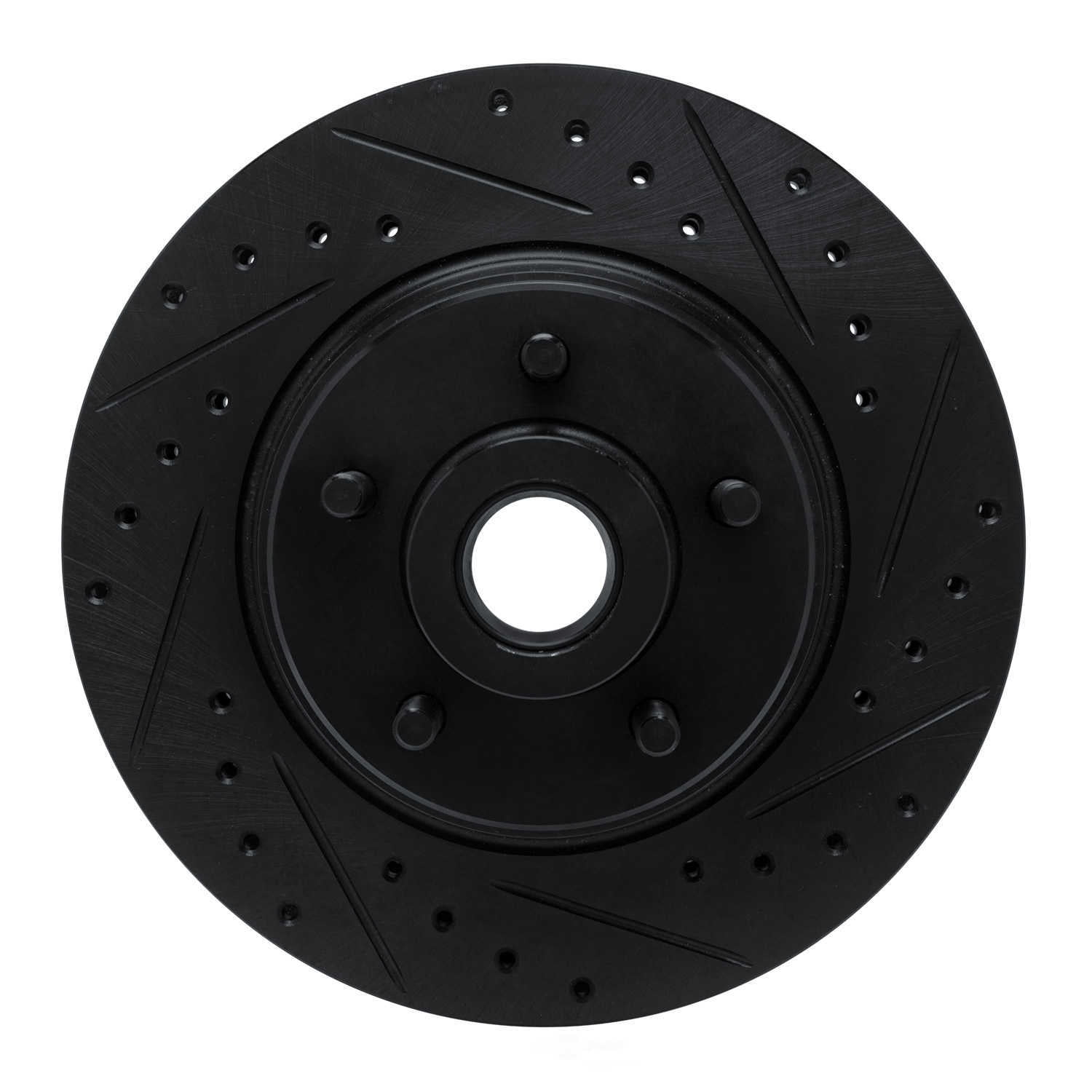 Dynamic Friction Company 633-39027R DFC Brake Rotor - Drilled And Slotted - Black