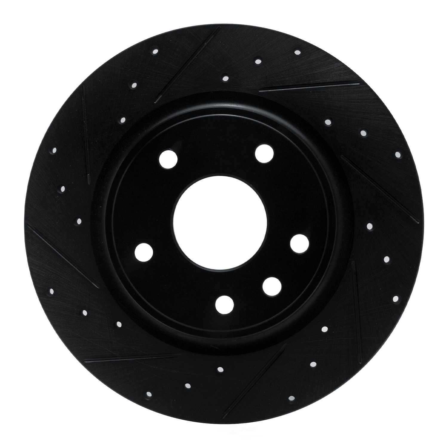 Dynamic Friction Company 633-39030L DFC Brake Rotor - Drilled And Slotted - Black
