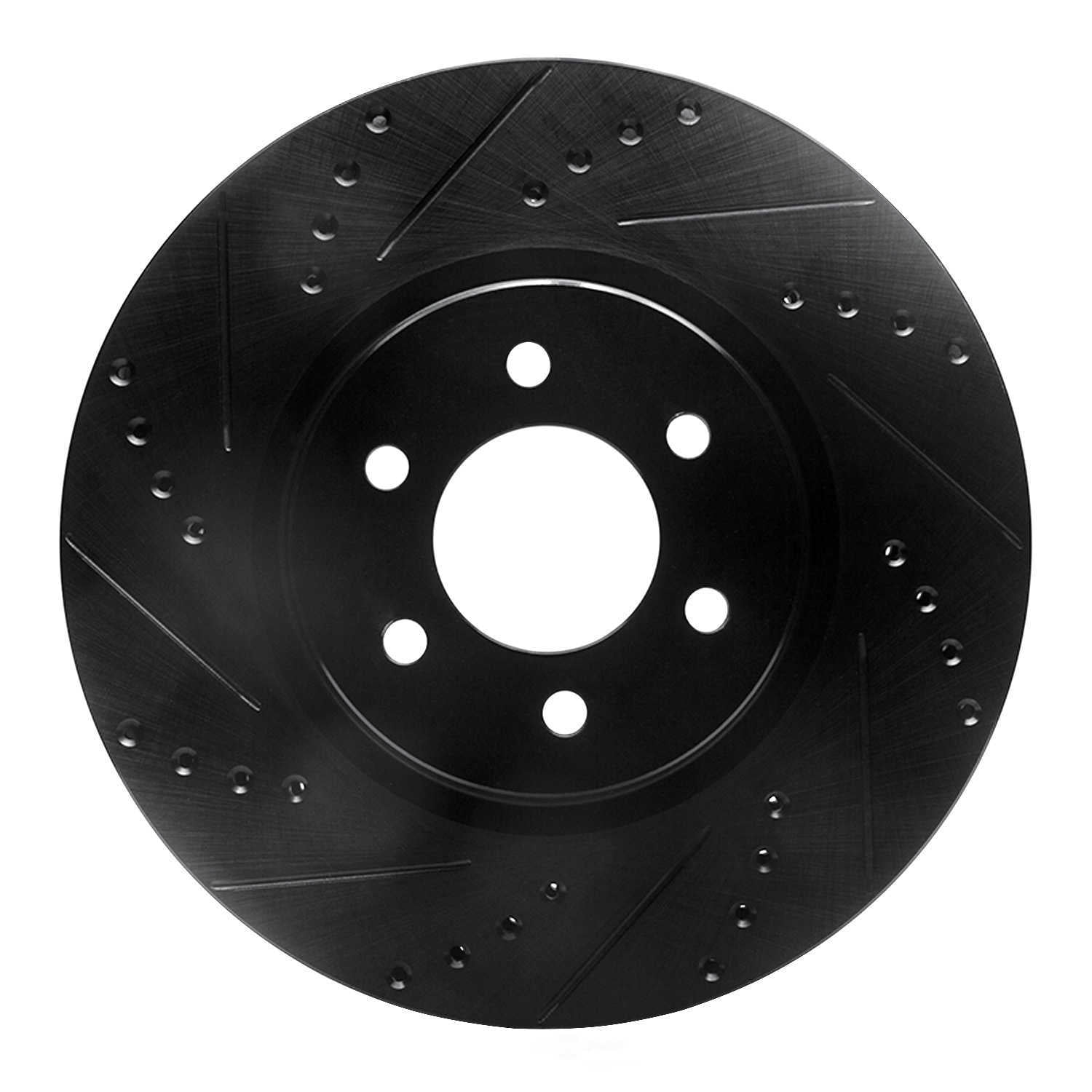 Dynamic Friction Company 633-40013L DFC Brake Rotor - Drilled And Slotted - Black