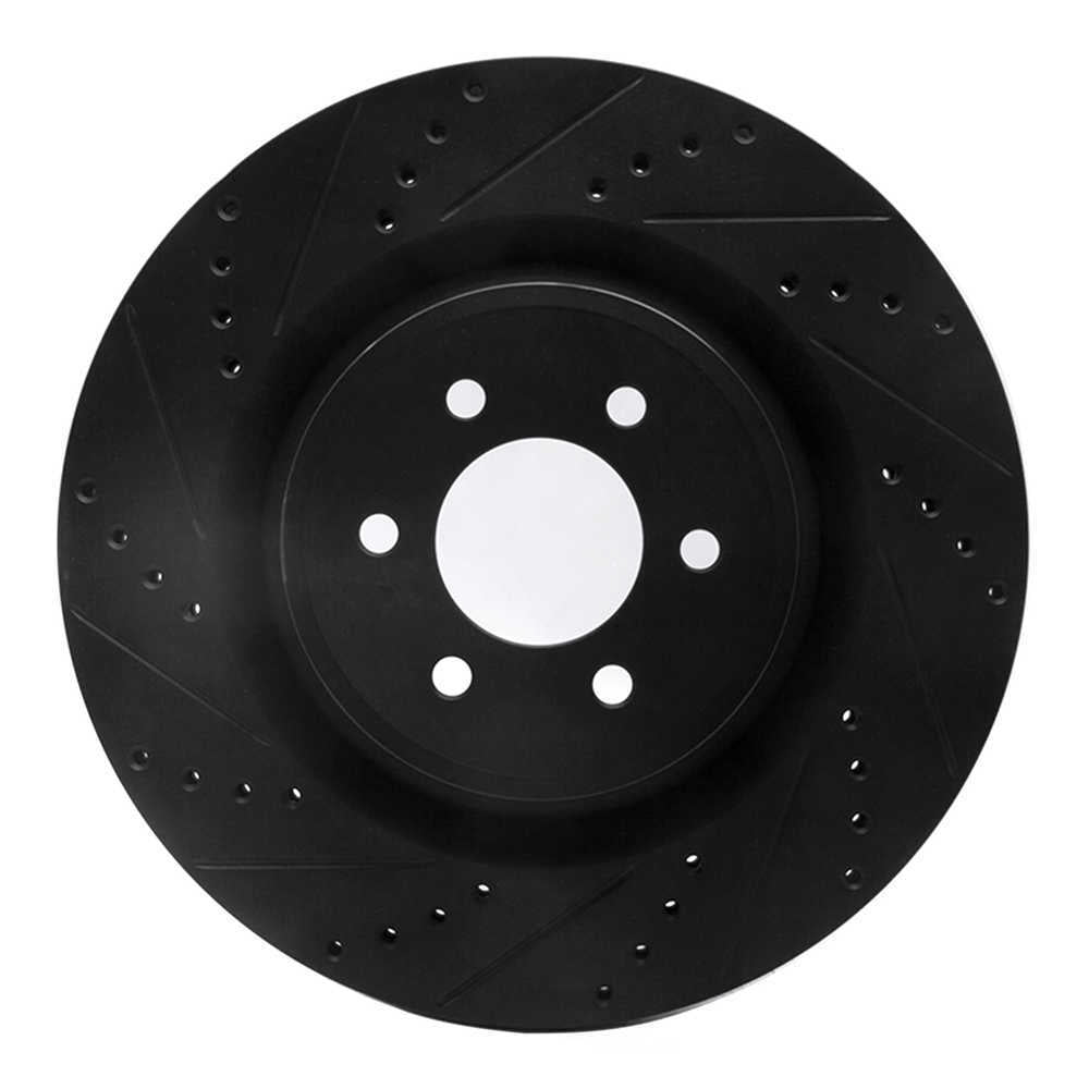 Dynamic Friction Company 633-40022L DFC Brake Rotor - Drilled And Slotted - Black