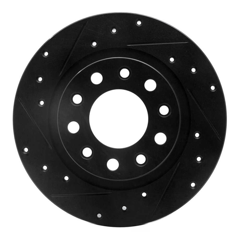 Dynamic Friction Company 633-40023L DFC Brake Rotor - Drilled And Slotted - Black
