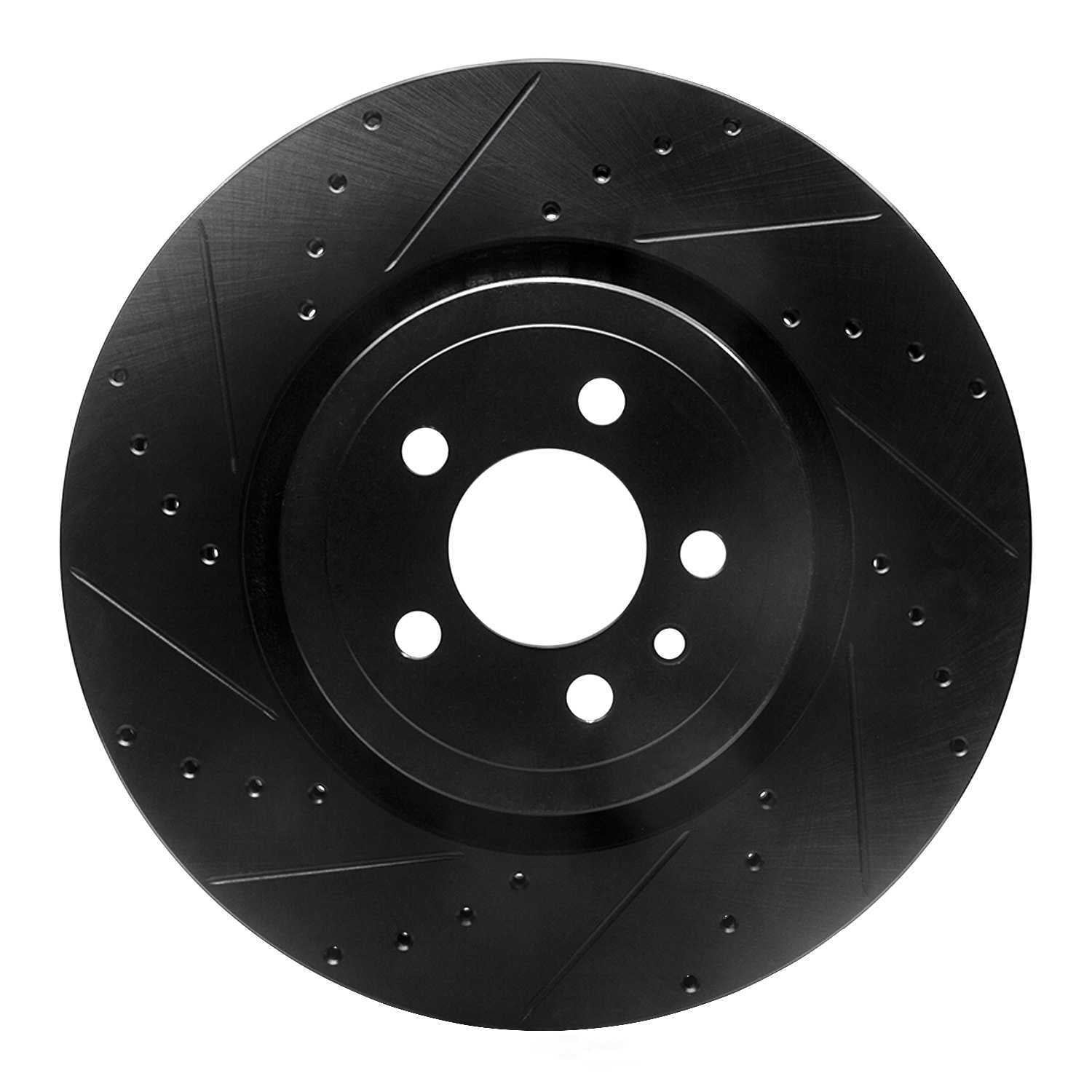 Dynamic Friction Company 633-40035L DFC Brake Rotor - Drilled And Slotted - Black