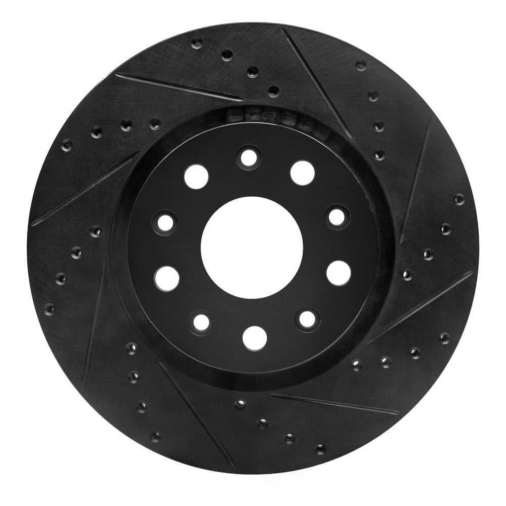 Dynamic Friction Company 633-40038R DFC Brake Rotor - Drilled And Slotted - Black