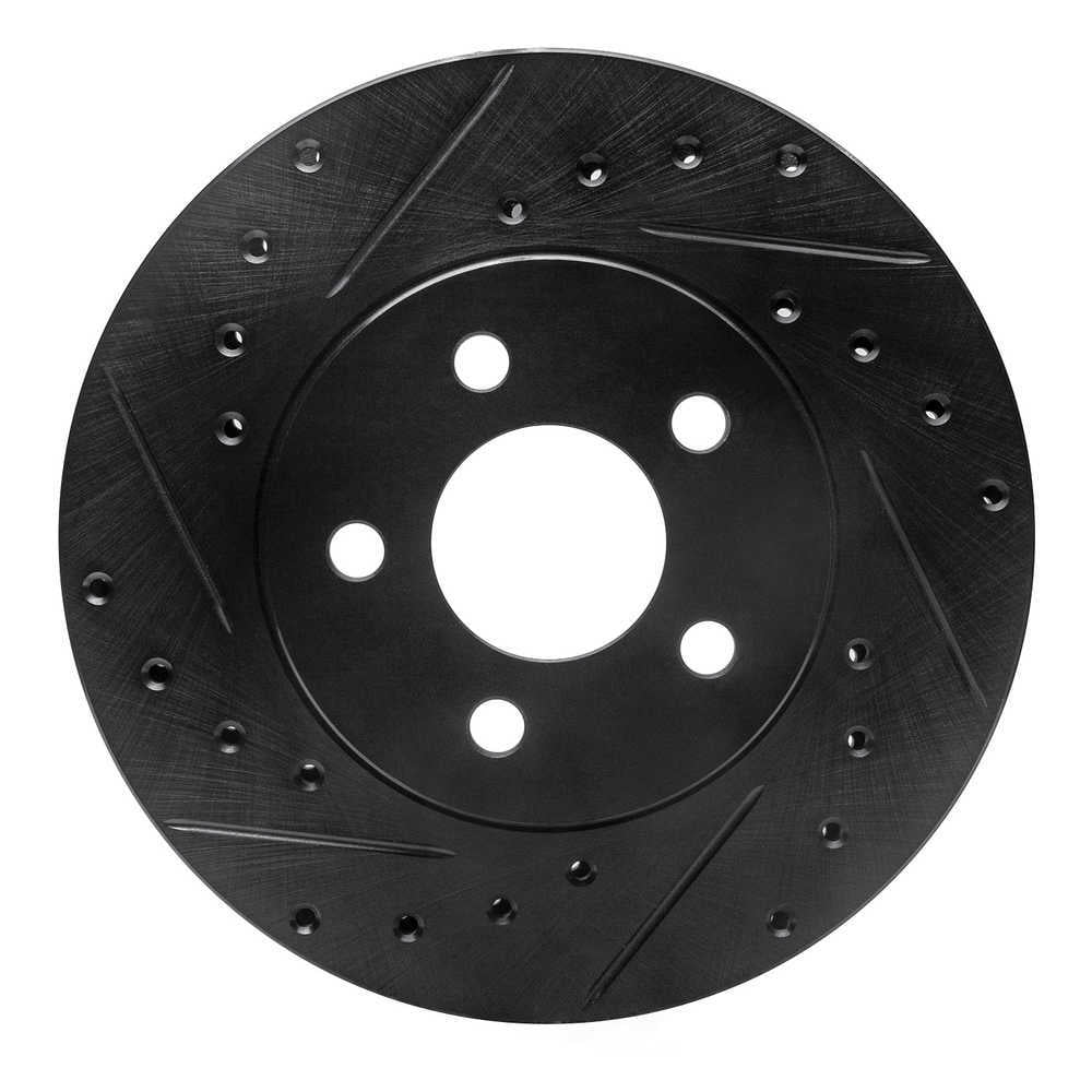 Dynamic Friction Company 633-40046L DFC Brake Rotor - Drilled And Slotted - Black