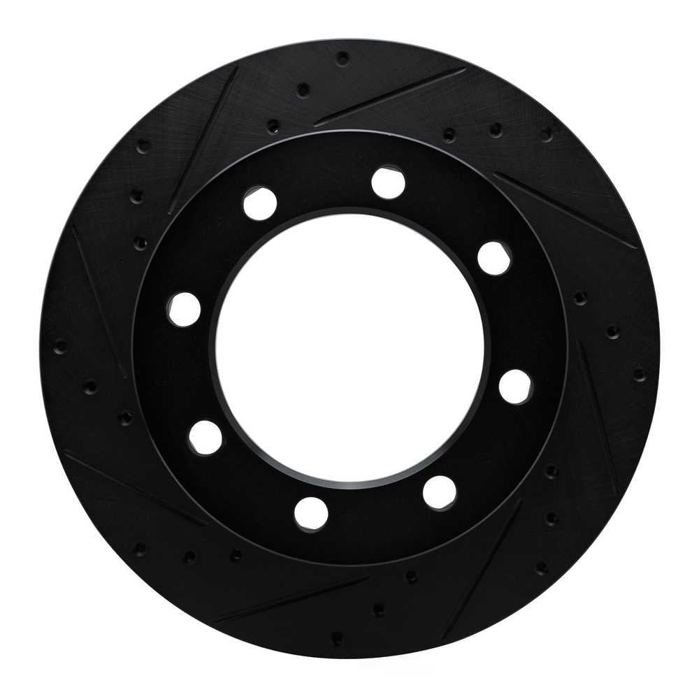 Dynamic Friction Company 633-40047L DFC Brake Rotor - Drilled And Slotted - Black