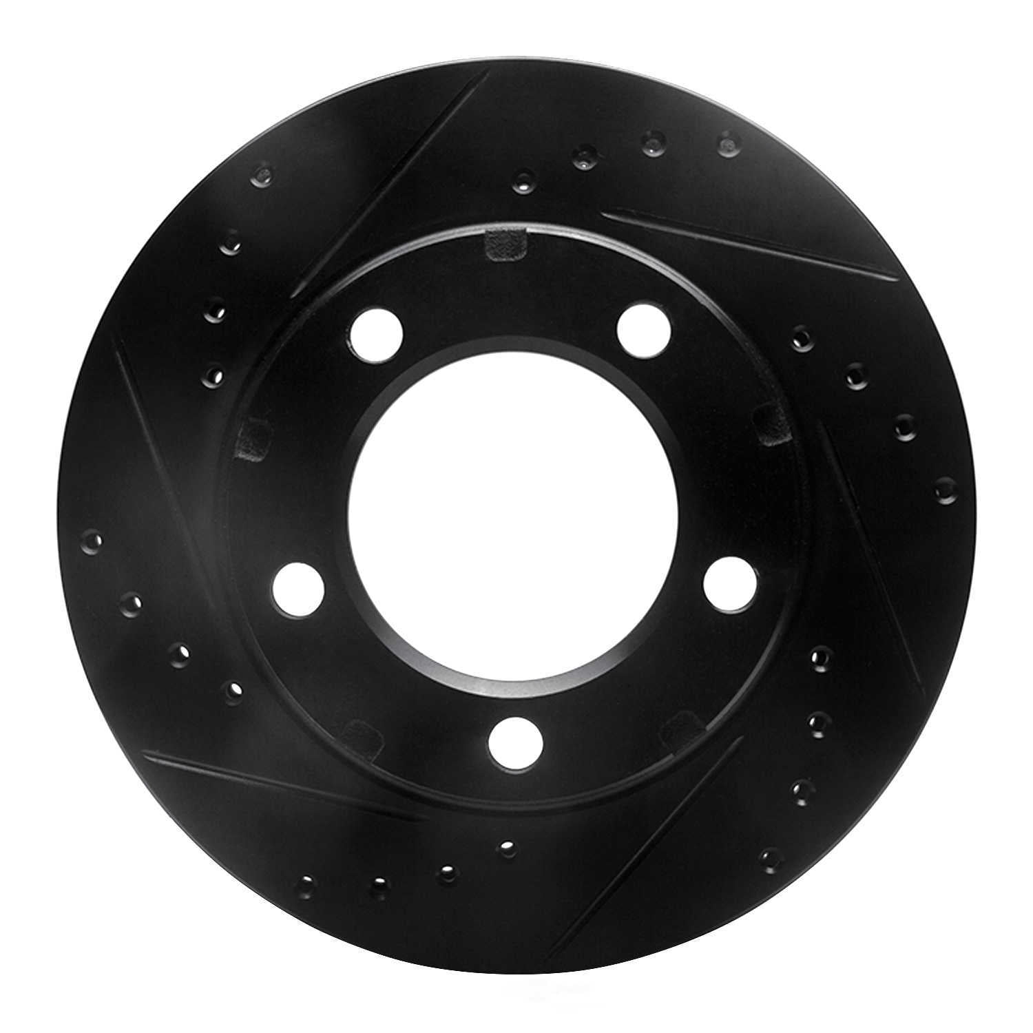 Dynamic Friction Company 633-40057L DFC Brake Rotor - Drilled And Slotted - Black