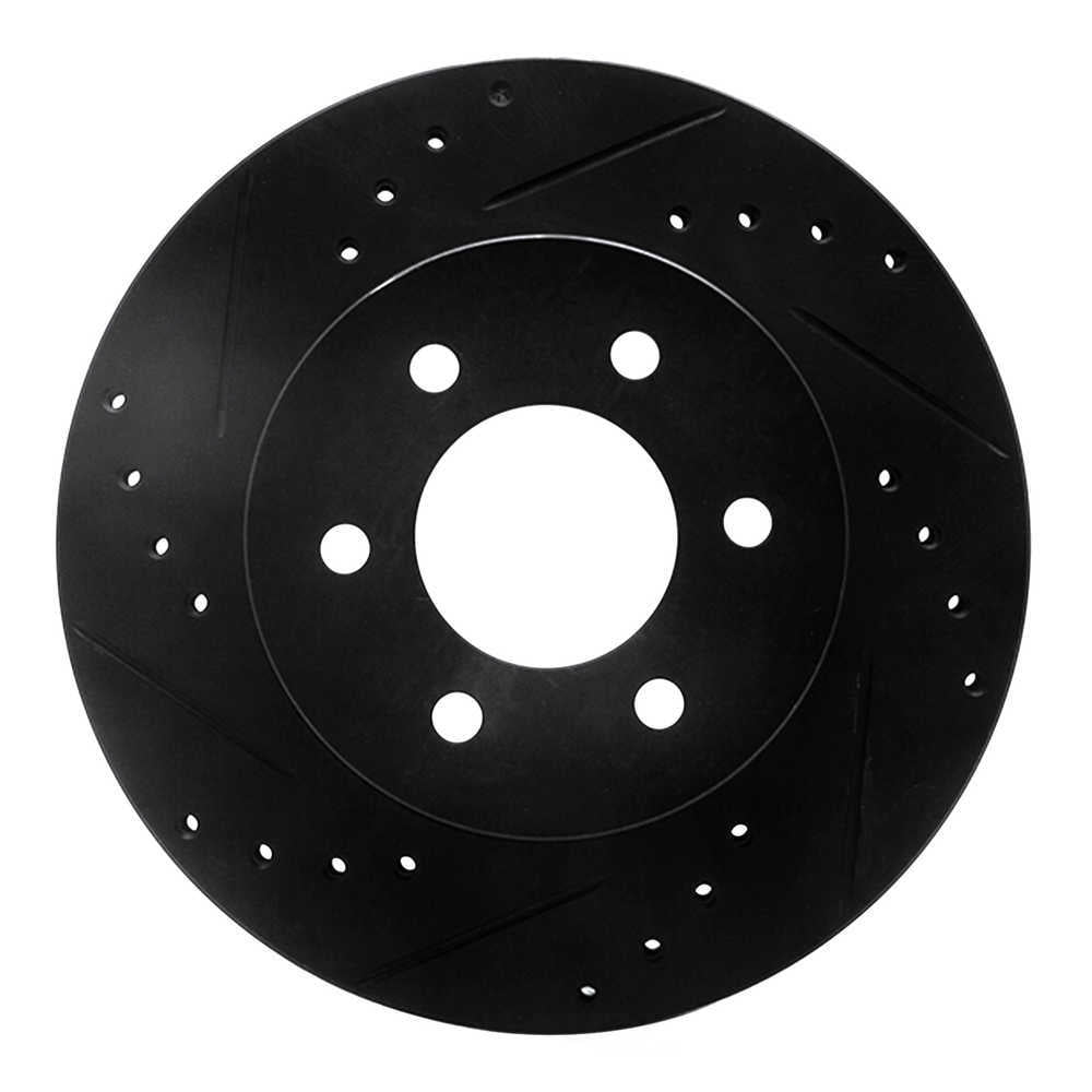 Dynamic Friction Company 633-40069L DFC Brake Rotor - Drilled And Slotted - Black