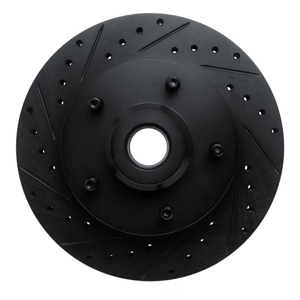 Dynamic Friction Company 633-40074L DFC Brake Rotor - Drilled And Slotted - Black