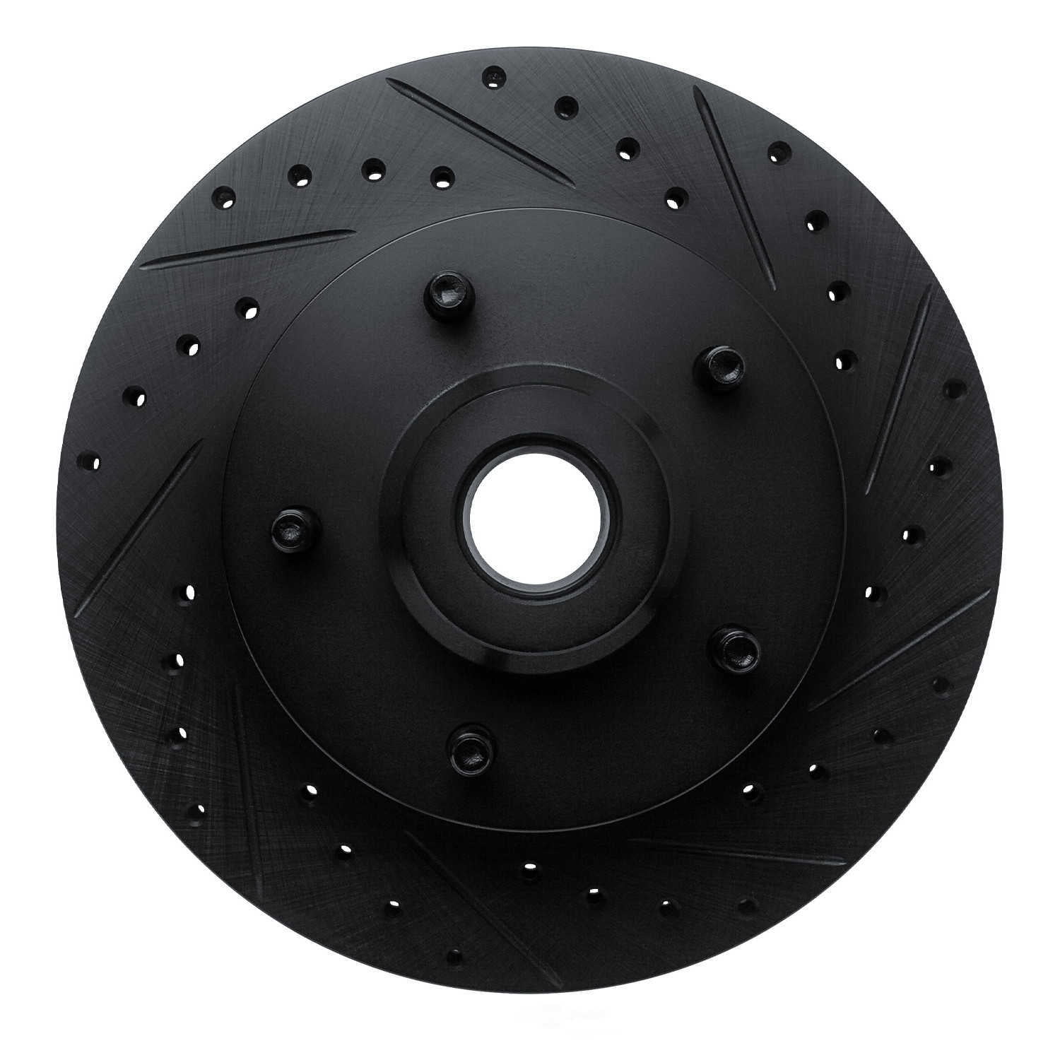 Dynamic Friction Company 633-40074R DFC Brake Rotor - Drilled And Slotted - Black