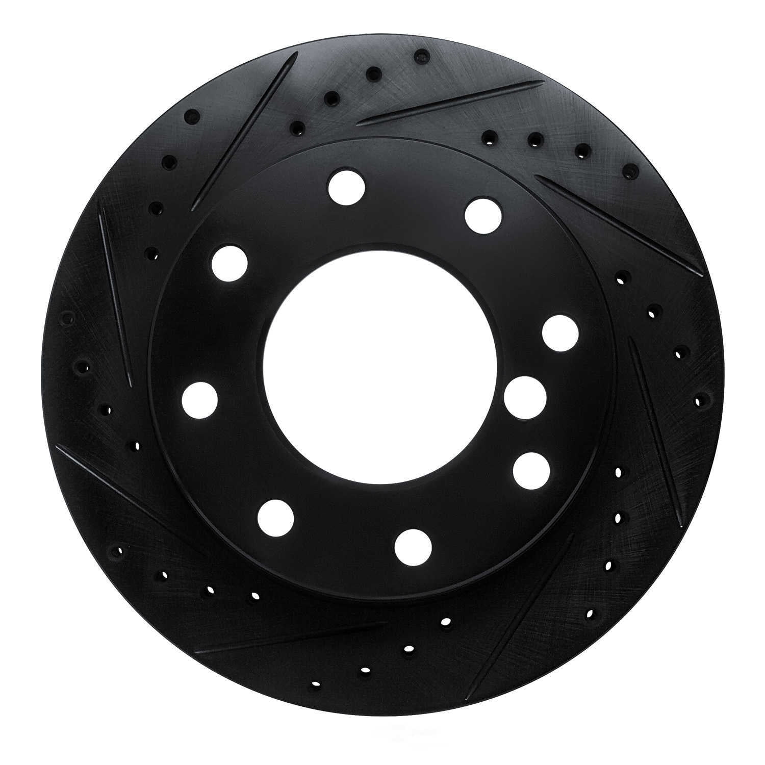 Dynamic Friction Company 633-40087L DFC Brake Rotor - Drilled And Slotted - Black