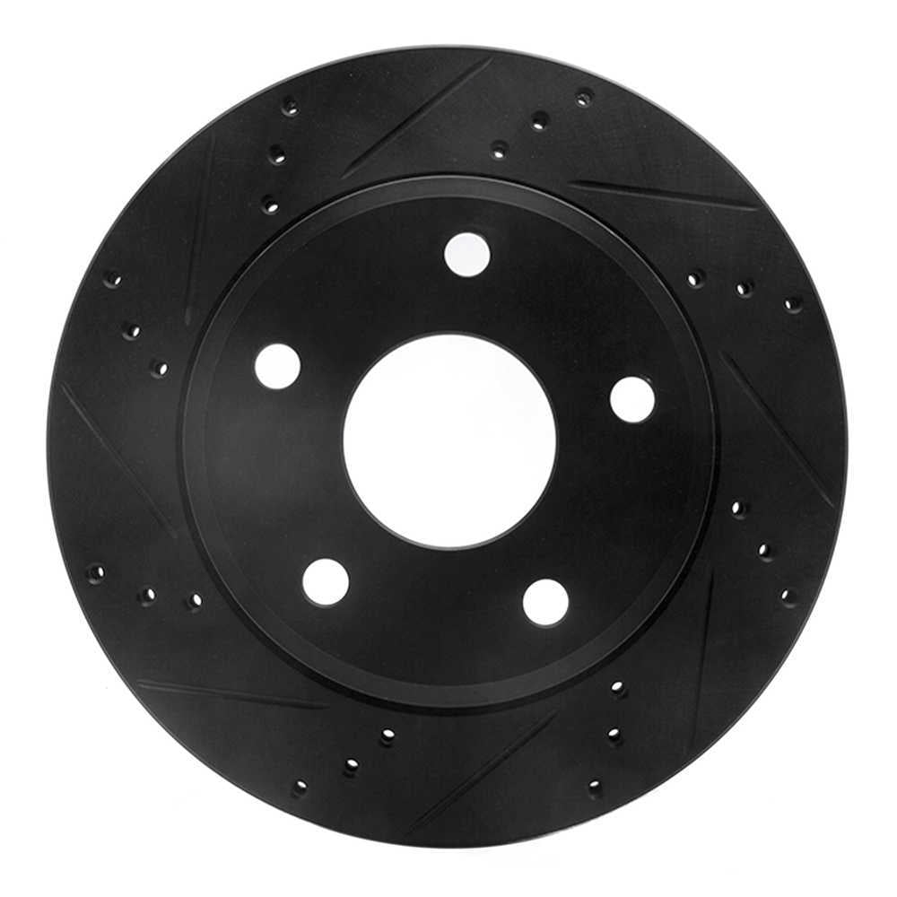 Dynamic Friction Company 633-40105L DFC Brake Rotor - Drilled And Slotted - Black