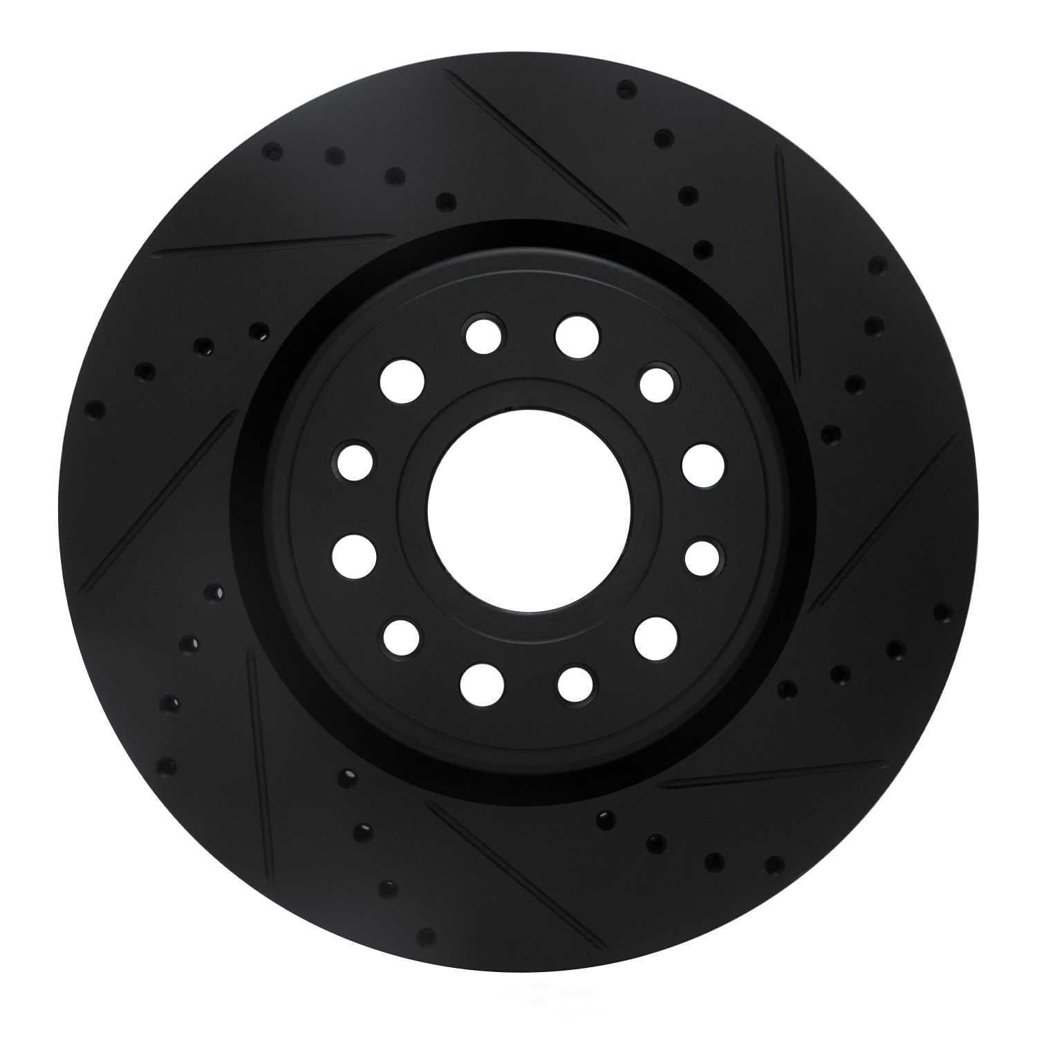 Dynamic Friction Company 633-40120R DFC Brake Rotor - Drilled And Slotted - Black