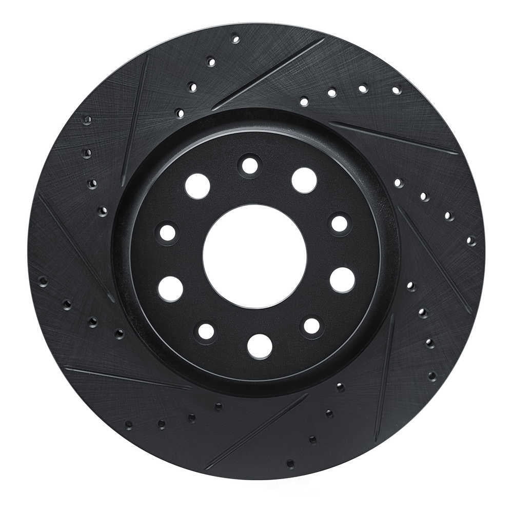 Dynamic Friction Company 633-42038L DFC Brake Rotor - Drilled And Slotted - Black