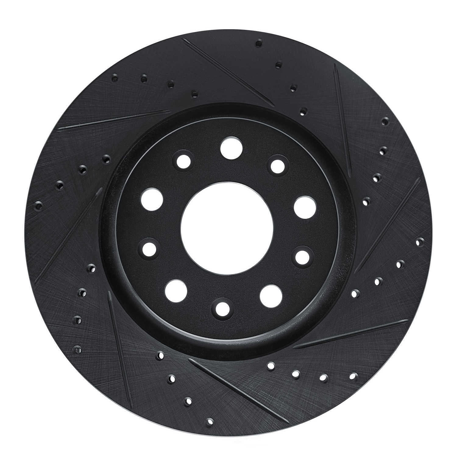 Dynamic Friction Company 633-42038R DFC Brake Rotor - Drilled And Slotted - Black