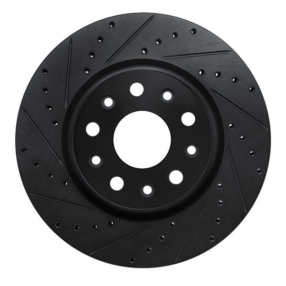 Dynamic Friction Company 633-42039L DFC Brake Rotor - Drilled And Slotted - Black