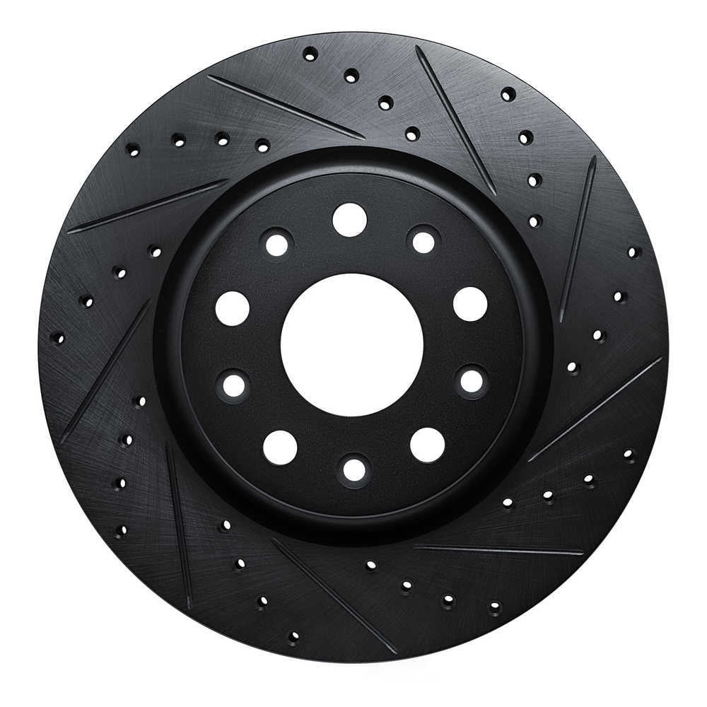 Dynamic Friction Company 633-42039R DFC Brake Rotor - Drilled And Slotted - Black