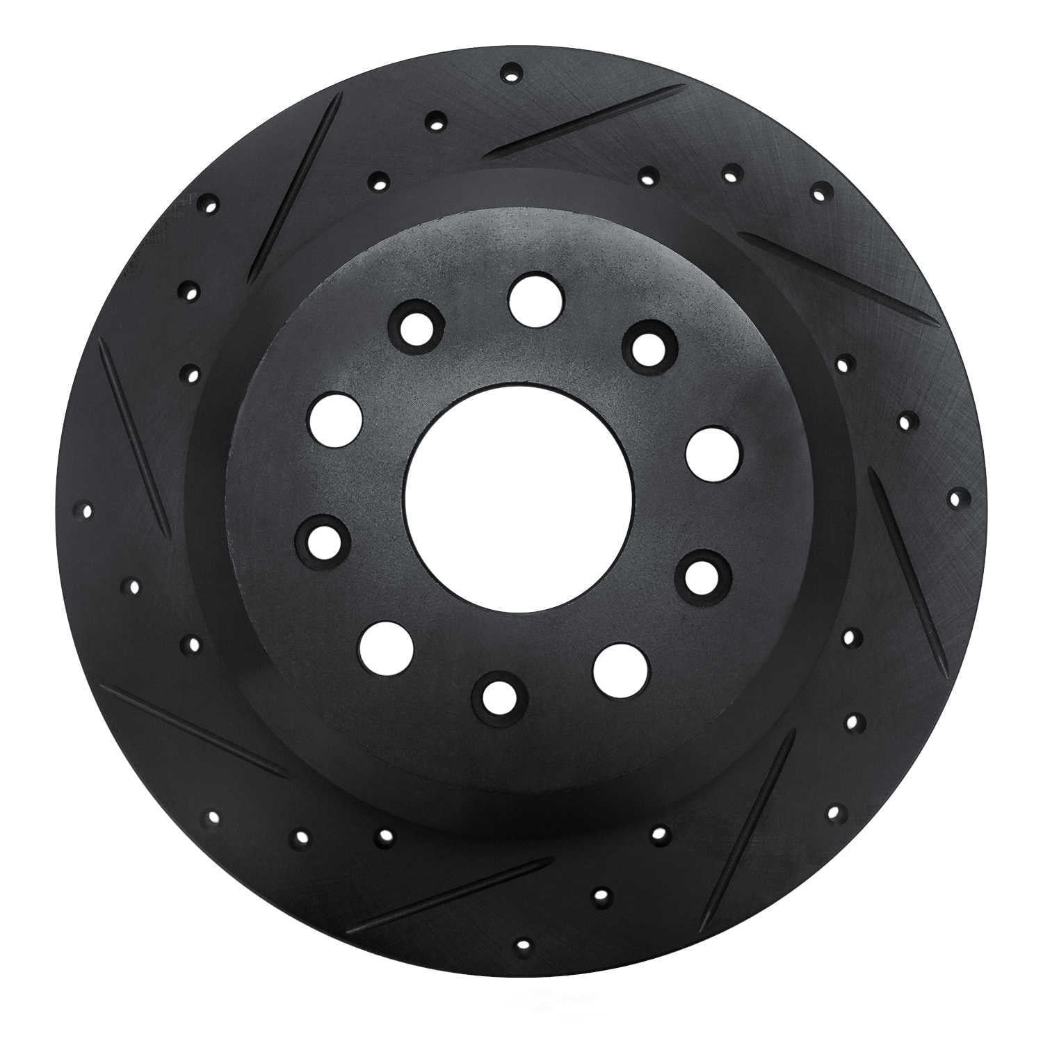 Dynamic Friction Company 633-42041L DFC Brake Rotor - Drilled And Slotted - Black
