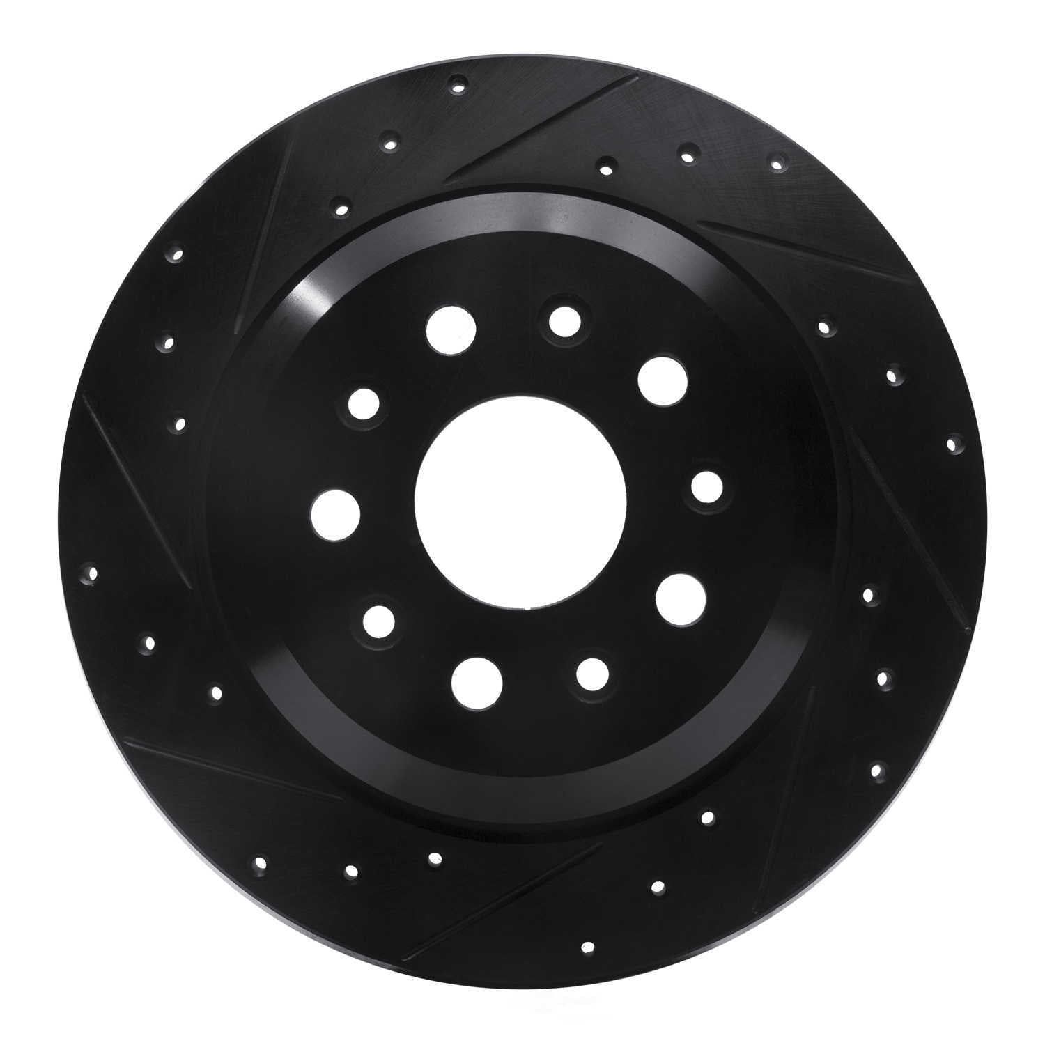 Dynamic Friction Company 633-42042L DFC Brake Rotor - Drilled And Slotted - Black