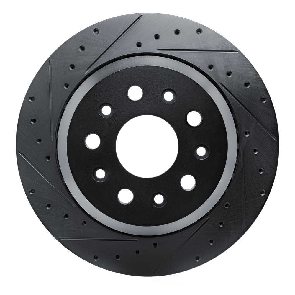 Dynamic Friction Company 633-42043L DFC Brake Rotor - Drilled And Slotted - Black