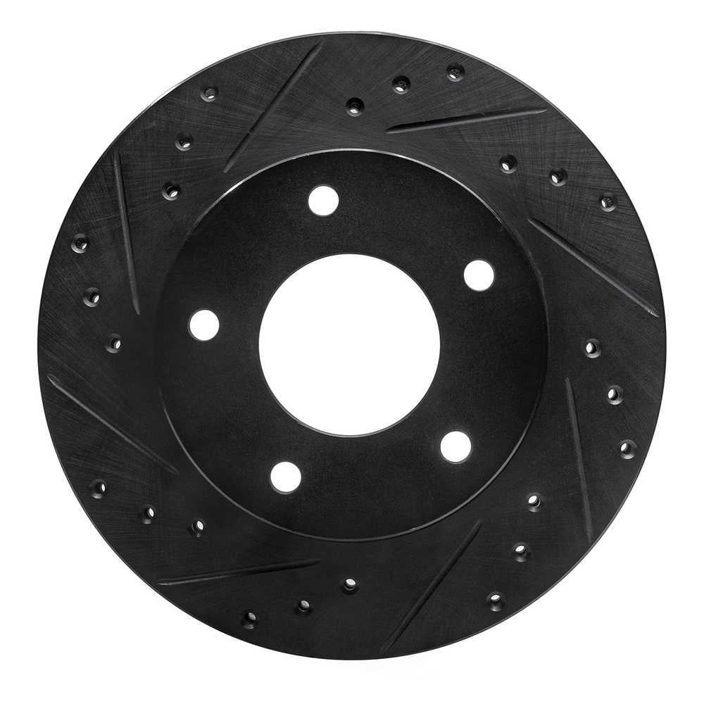 Dynamic Friction Company 633-45001L DFC Brake Rotor - Drilled And Slotted - Black