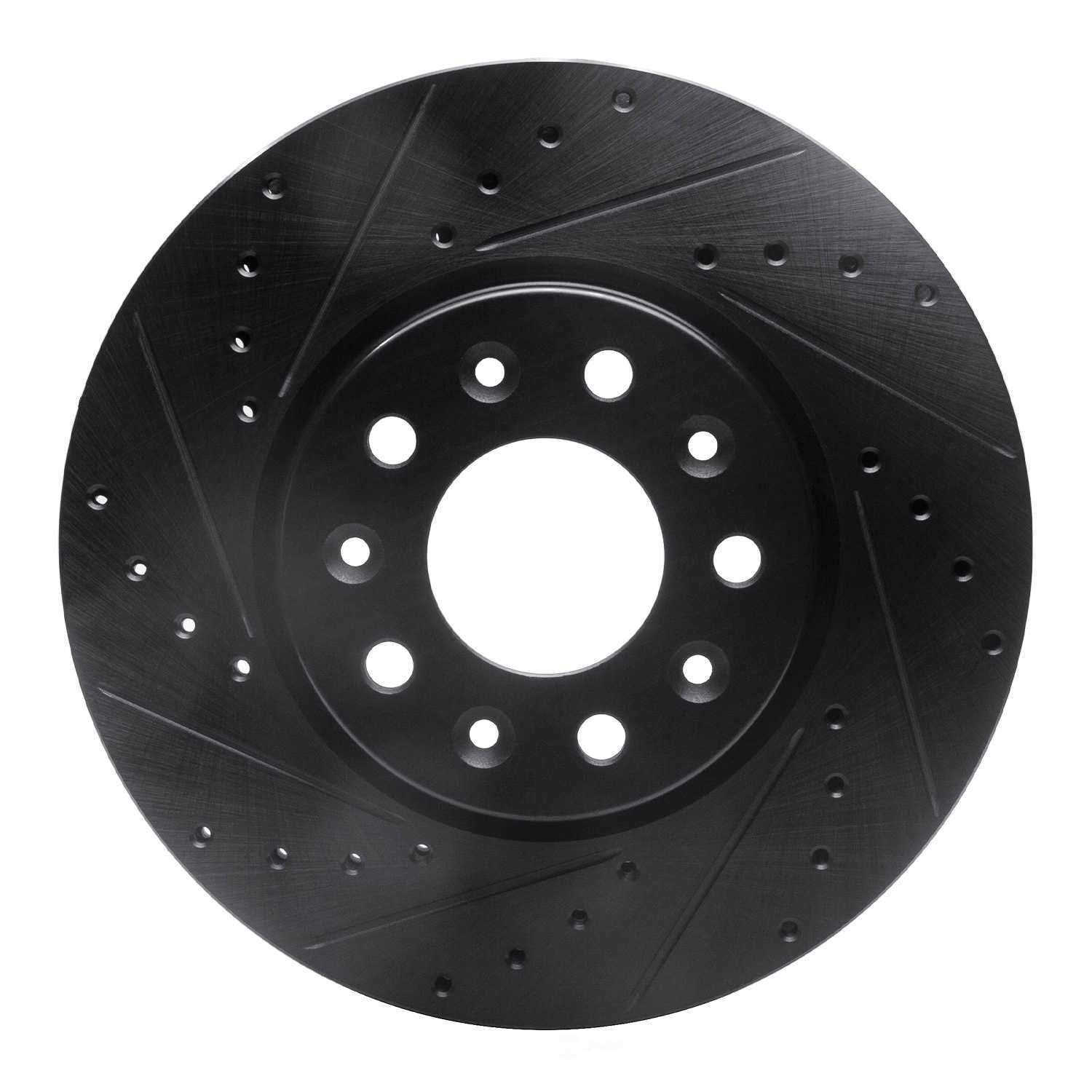 Dynamic Friction Company 633-45023L DFC Brake Rotor - Drilled And Slotted - Black