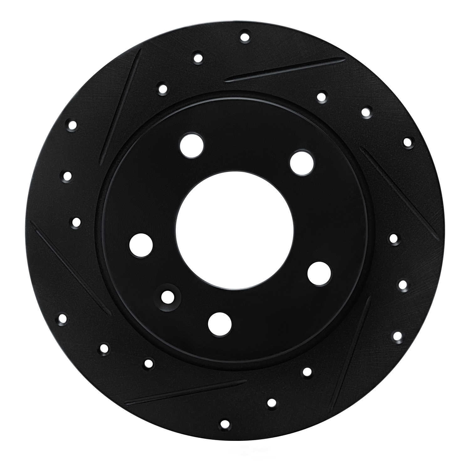 Dynamic Friction Company 633-45047L DFC Brake Rotor - Drilled And Slotted - Black
