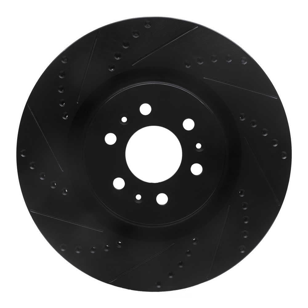 Dynamic Friction Company 633-46015L DFC Brake Rotor - Drilled And Slotted - Black