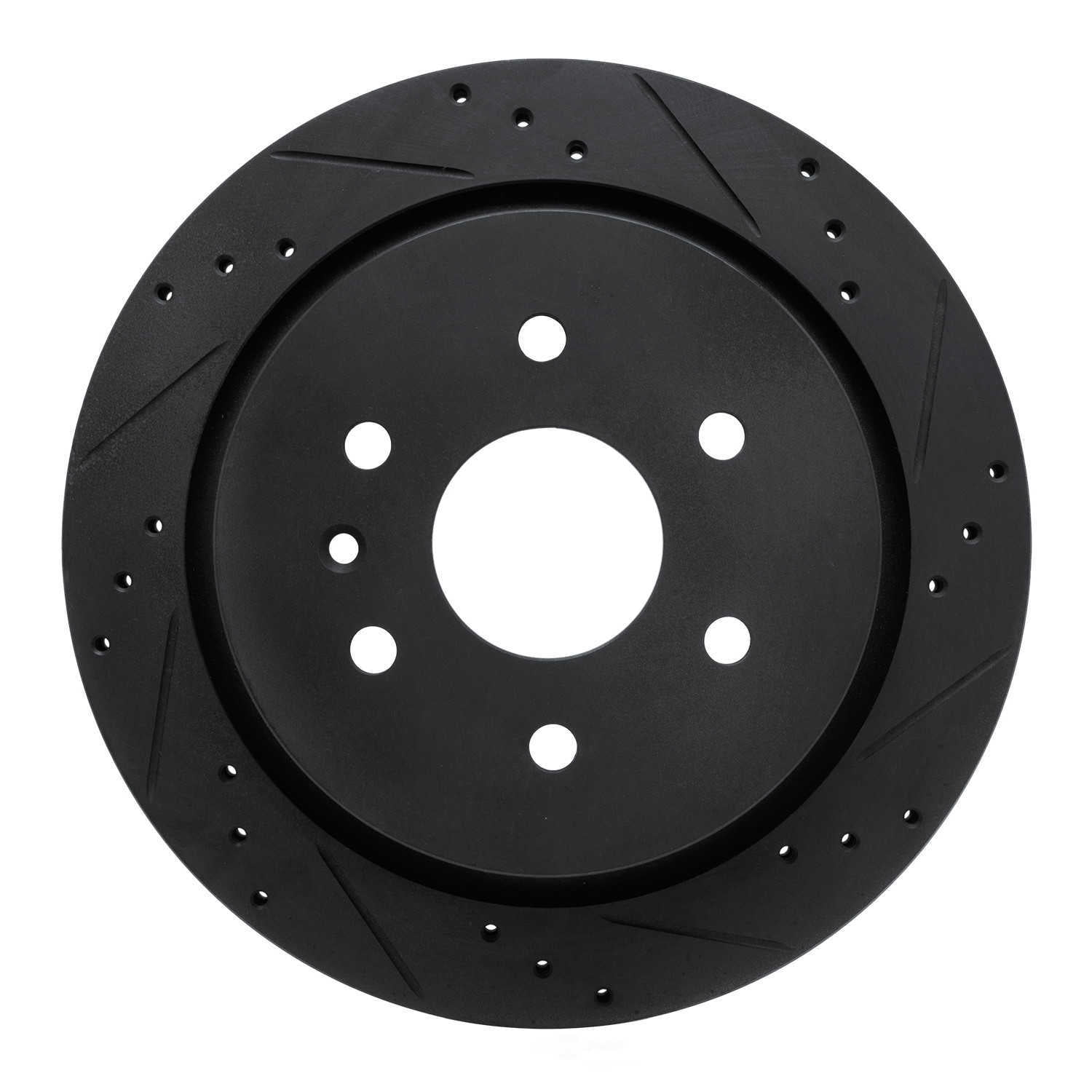 Dynamic Friction Company 633-46034R DFC Brake Rotor - Drilled And Slotted - Black