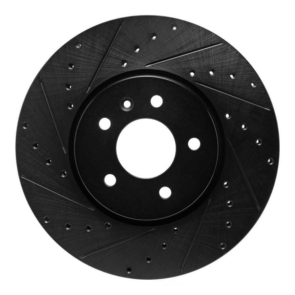 Dynamic Friction Company 633-46037L DFC Brake Rotor - Drilled And Slotted - Black