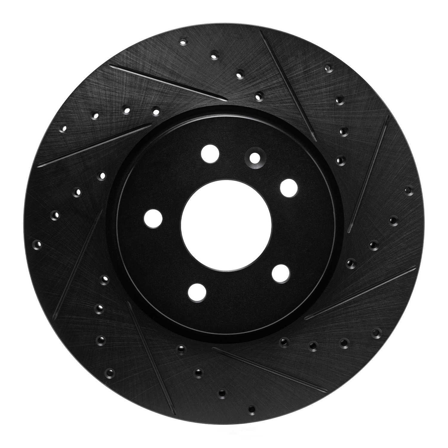 Dynamic Friction Company 633-46037R DFC Brake Rotor - Drilled And Slotted - Black