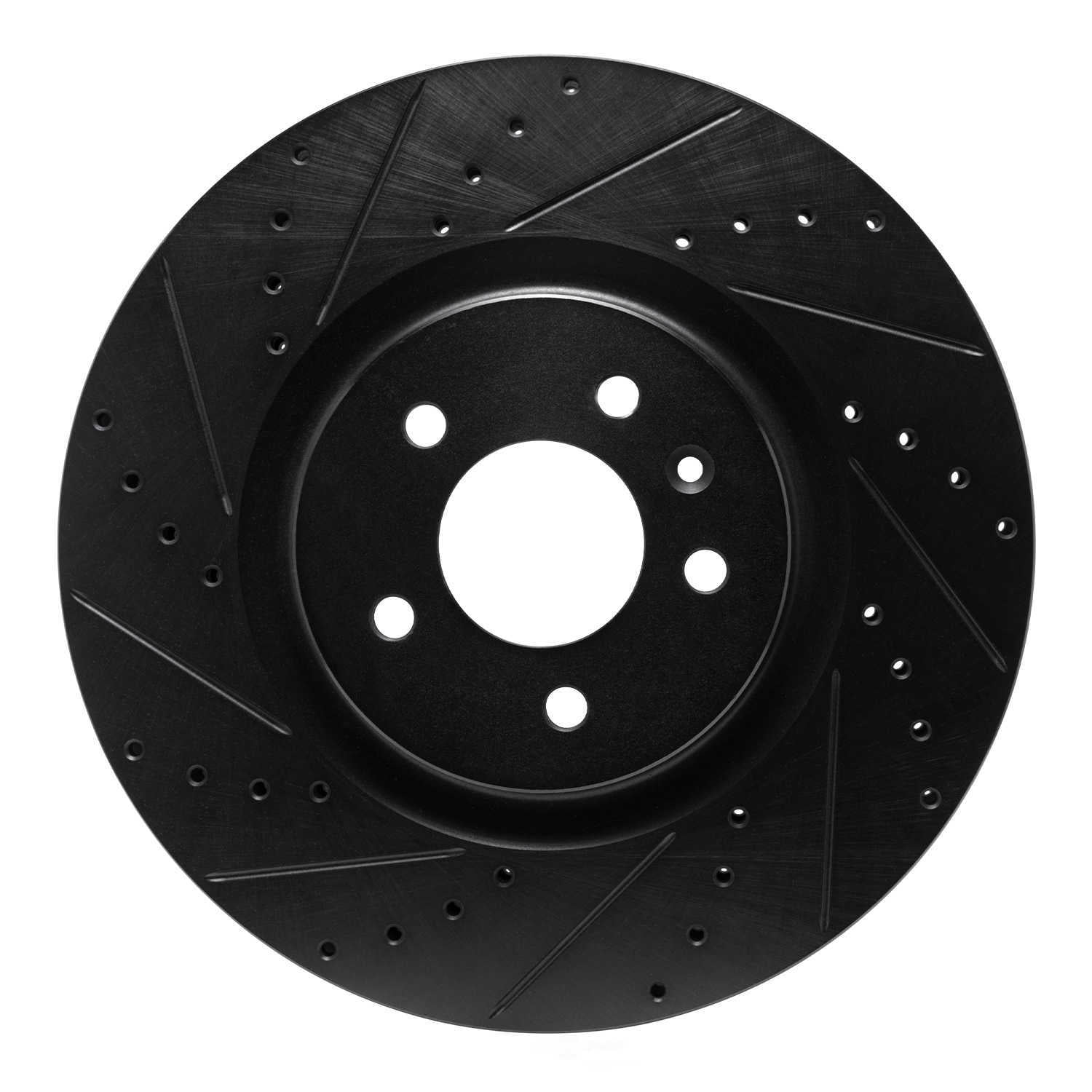 Dynamic Friction Company 633-46042L DFC Brake Rotor - Drilled And Slotted - Black