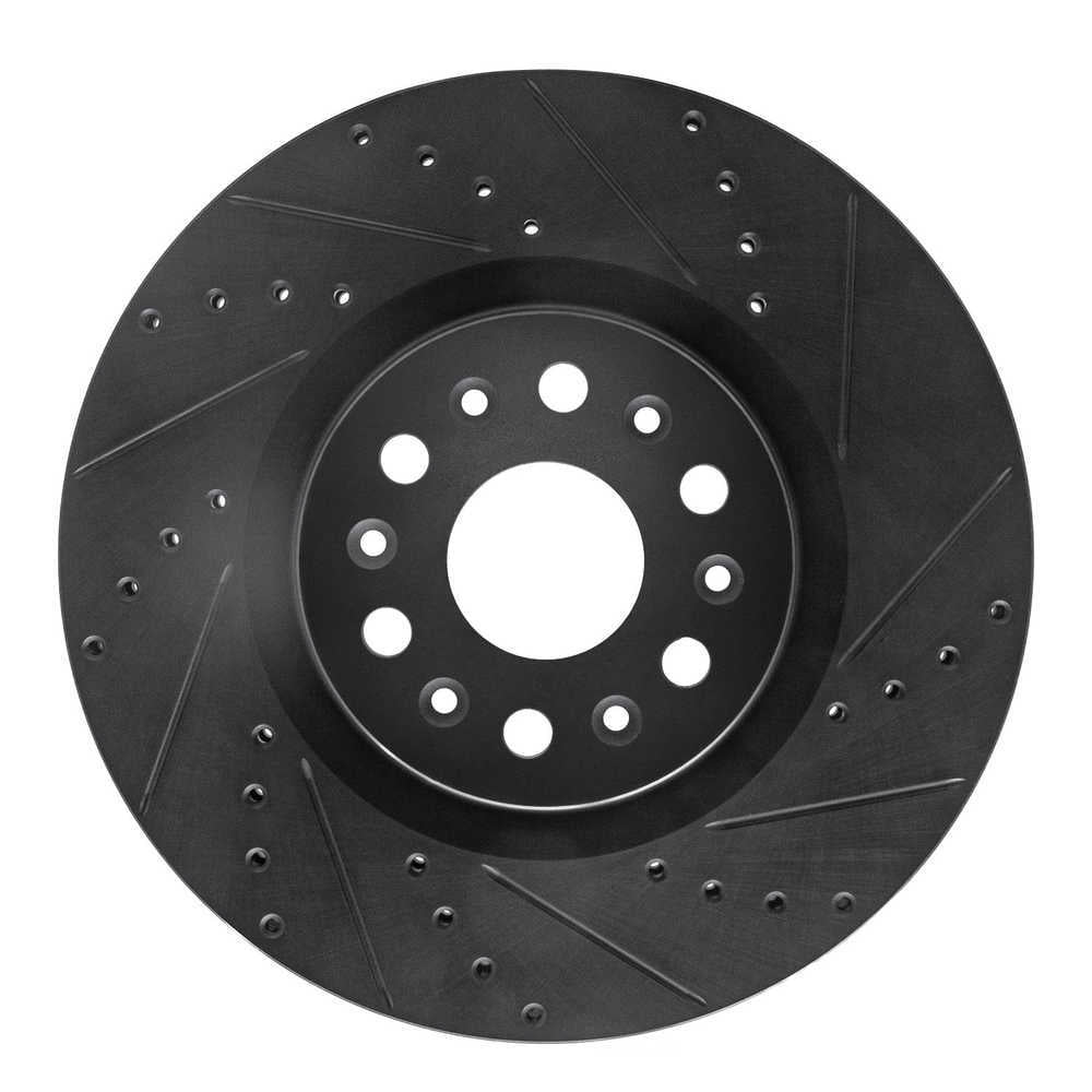 Dynamic Friction Company 633-46047R DFC Brake Rotor - Drilled And Slotted - Black