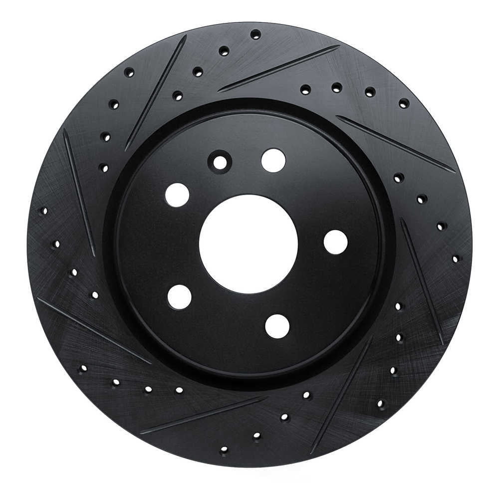 Dynamic Friction Company 633-46062L DFC Brake Rotor - Drilled And Slotted - Black