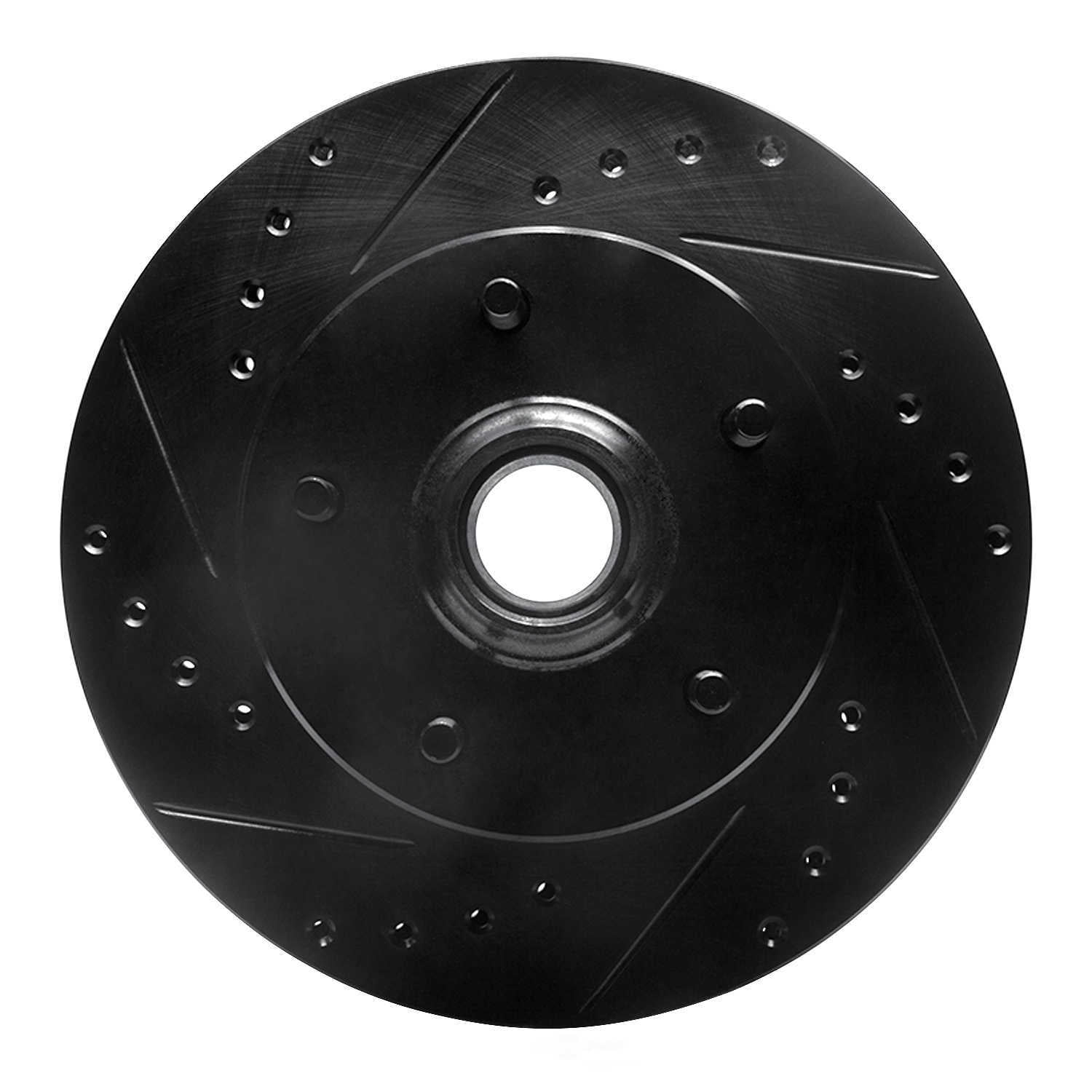 Dynamic Friction Company 633-47004L DFC Brake Rotor - Drilled And Slotted - Black