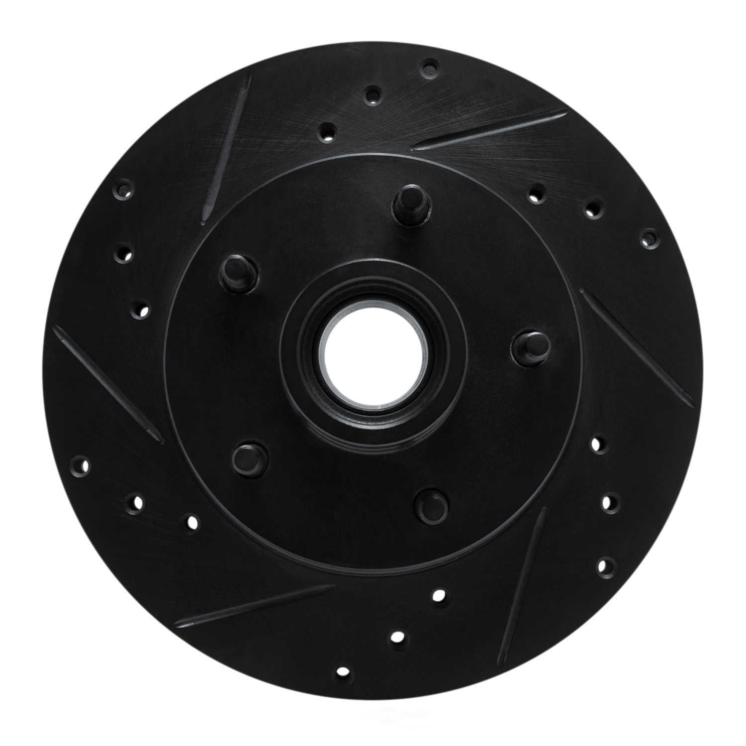 Dynamic Friction Company 633-47007L DFC Brake Rotor - Drilled And Slotted - Black
