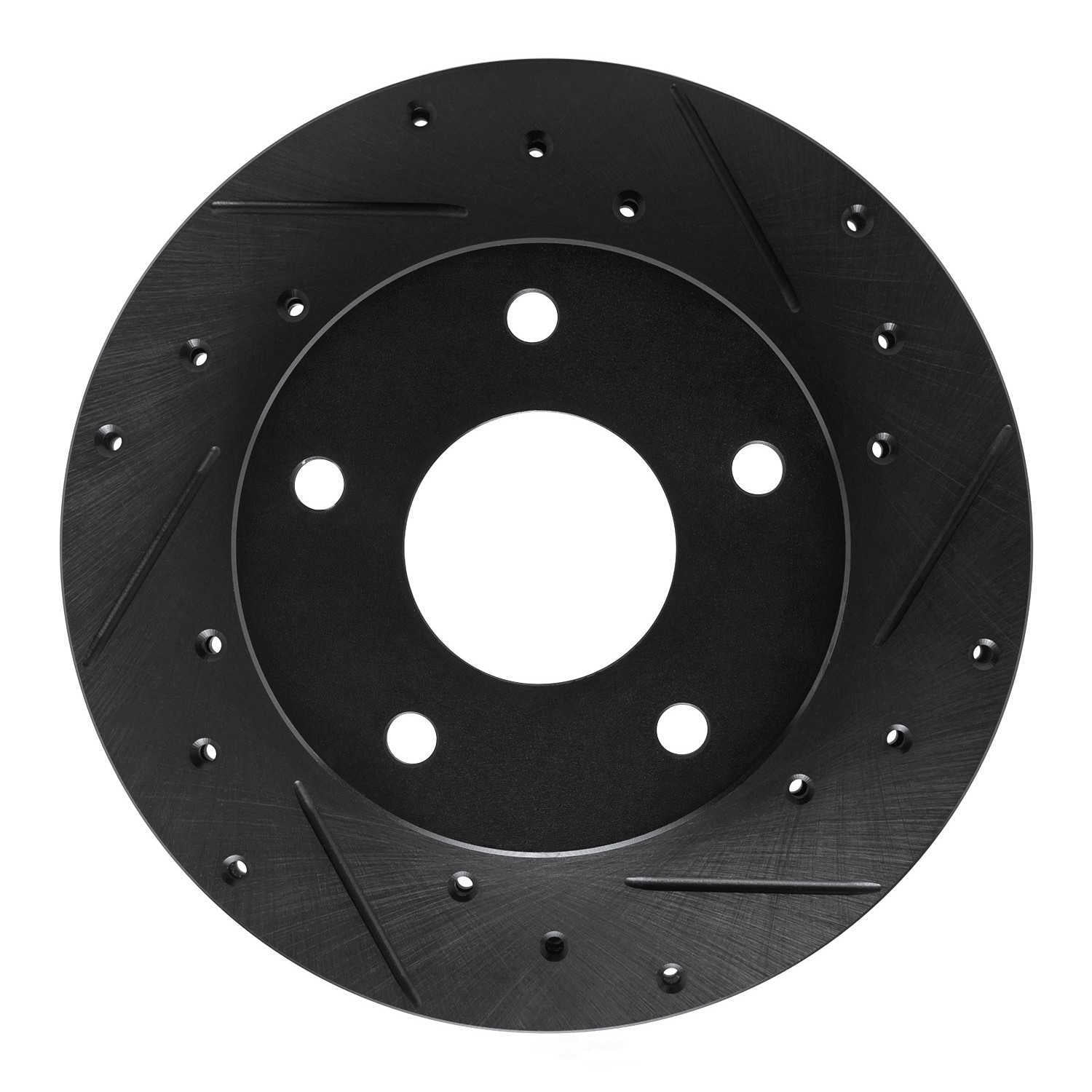 Dynamic Friction Company 633-47014R DFC Brake Rotor - Drilled And Slotted - Black