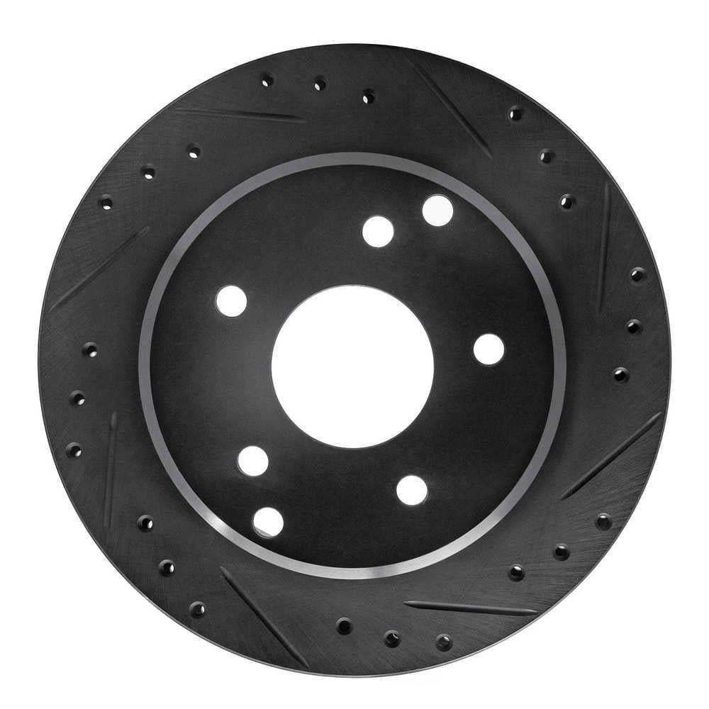 Dynamic Friction Company 633-47016R DFC Brake Rotor - Drilled And Slotted - Black