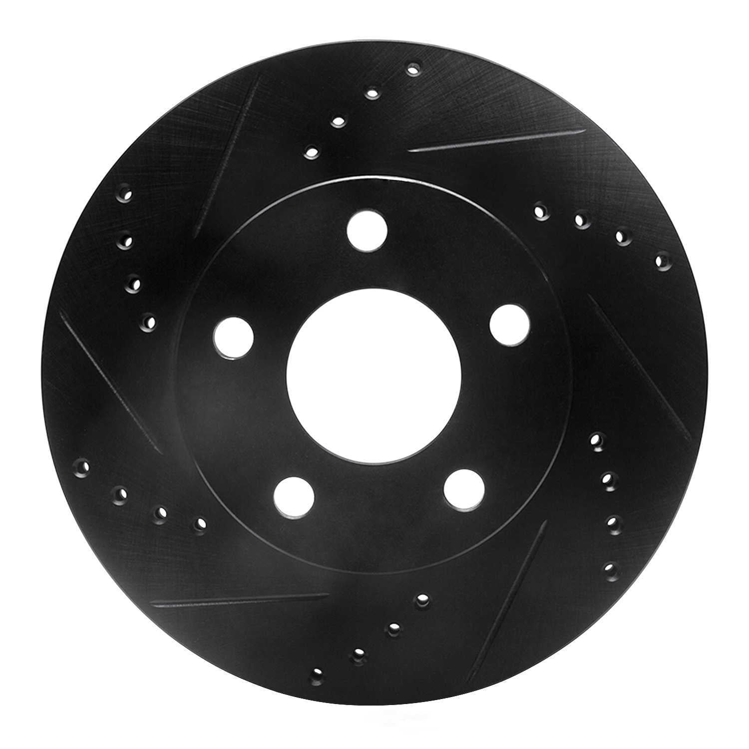 Dynamic Friction Company 633-47028L DFC Brake Rotor - Drilled And Slotted - Black