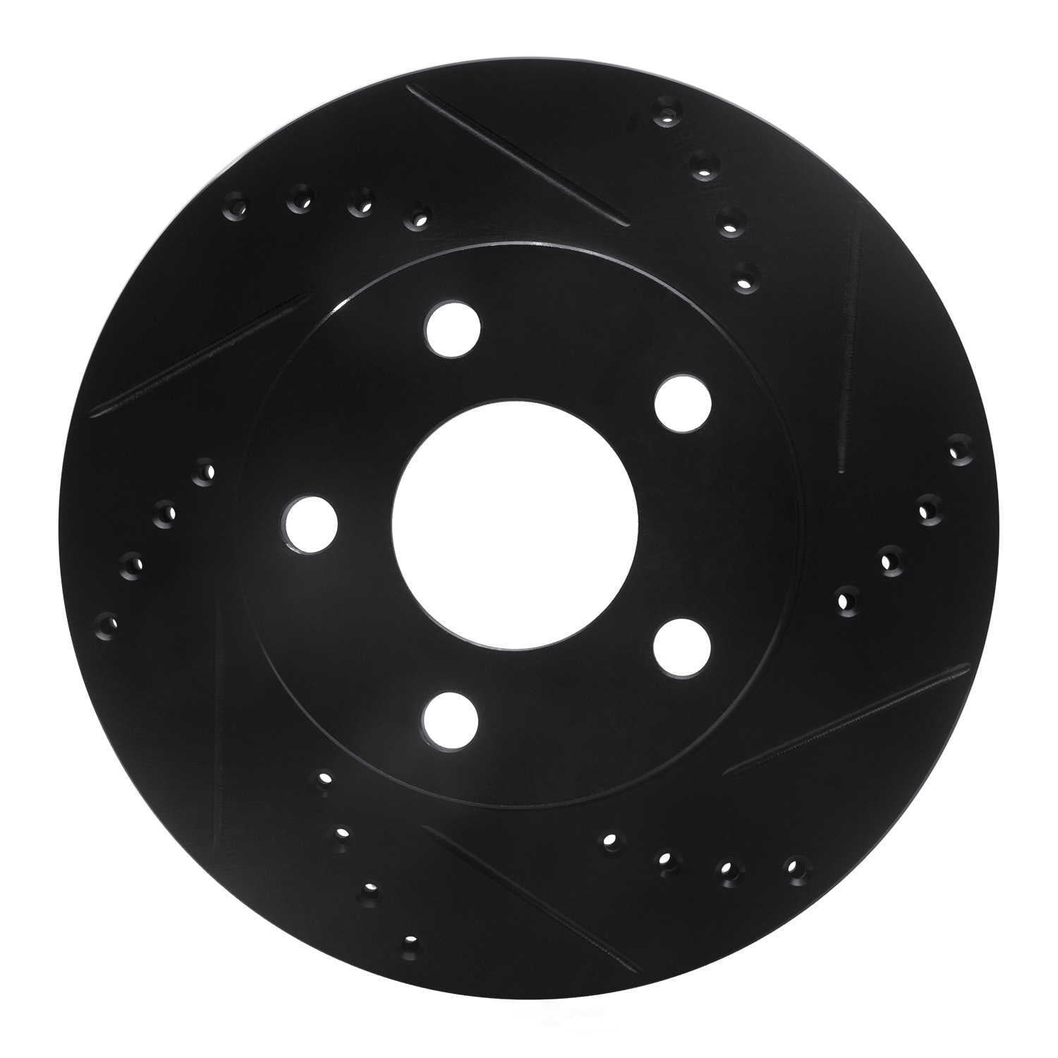 Dynamic Friction Company 633-47028R DFC Brake Rotor - Drilled And Slotted - Black