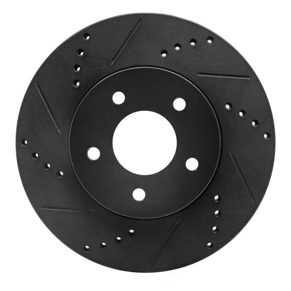 Dynamic Friction Company 633-47063L DFC Brake Rotor - Drilled And Slotted - Black