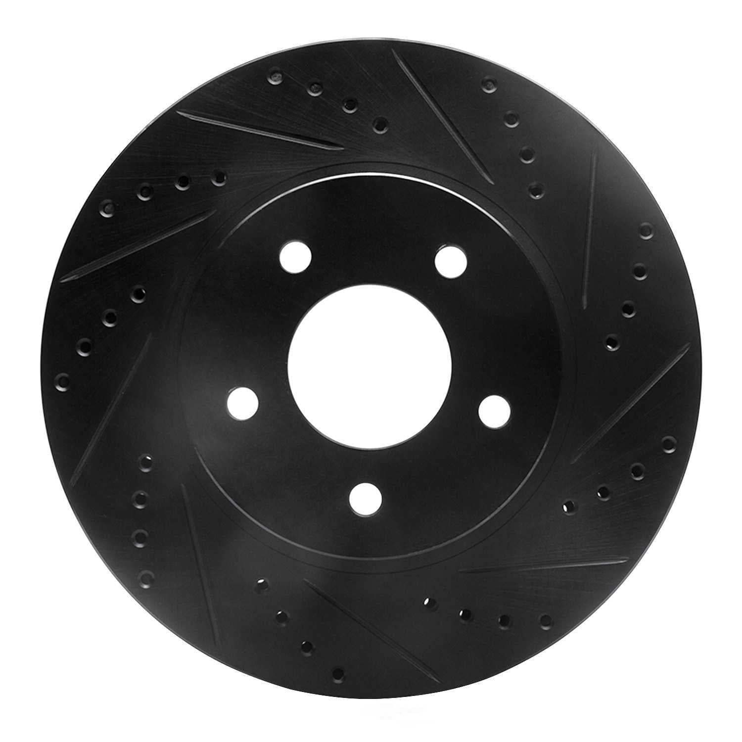Dynamic Friction Company 633-47063R DFC Brake Rotor - Drilled And Slotted - Black