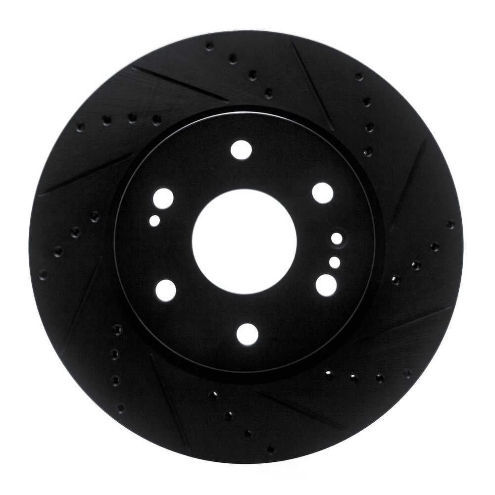 Dynamic Friction Company 633-47080R DFC Brake Rotor - Drilled And Slotted - Black